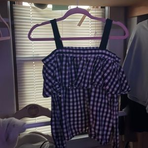 Black and white off the shoulder top